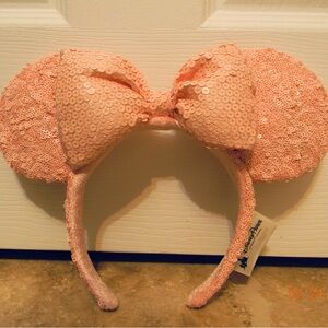 Sequin Pink Mouse Ears Headband